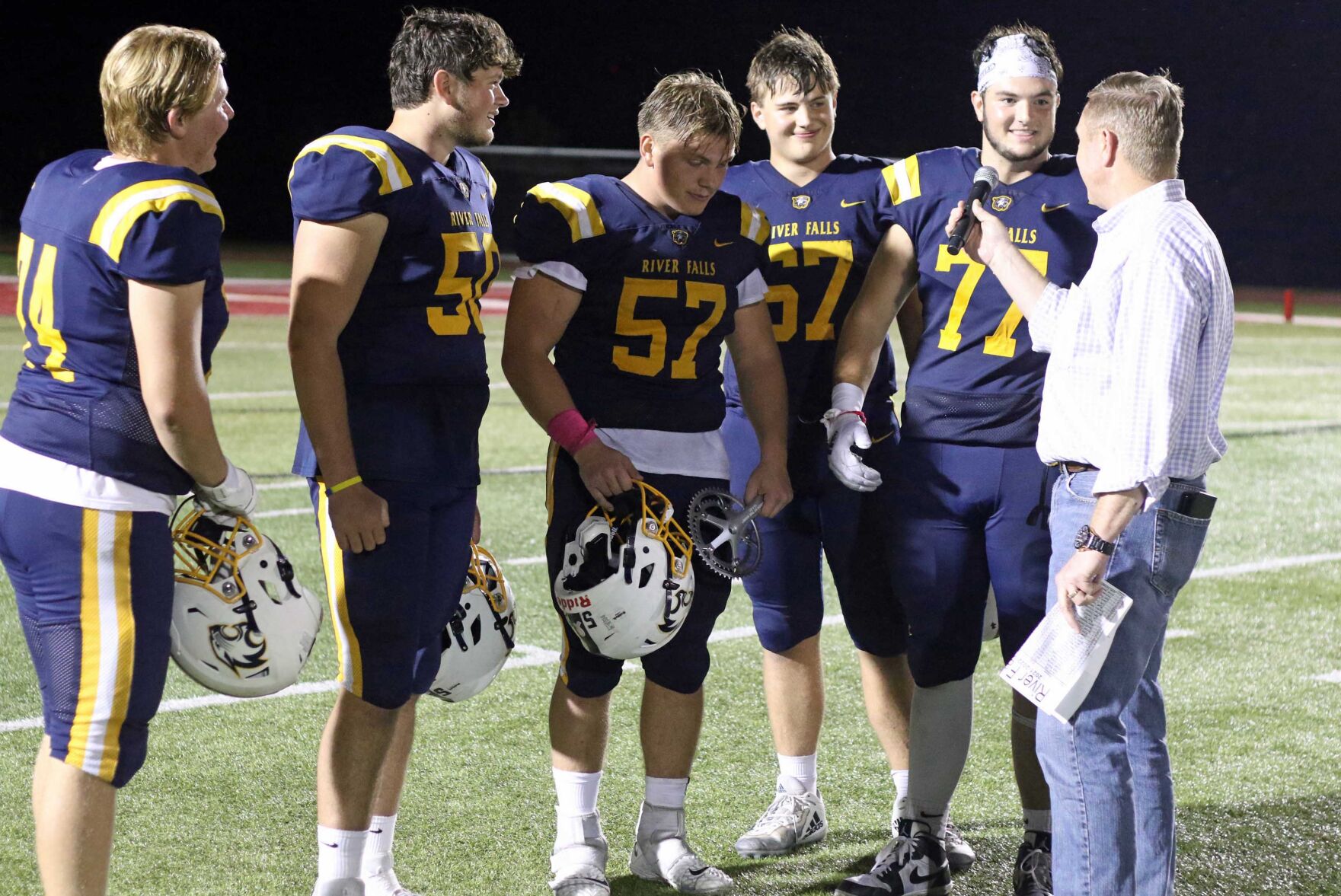 River Falls offensive line